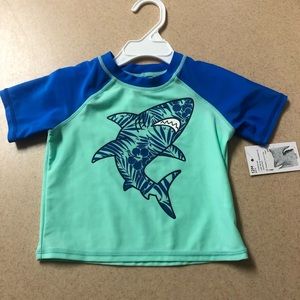 NWT Jumping Beans Shark Swim Shirt- 12M